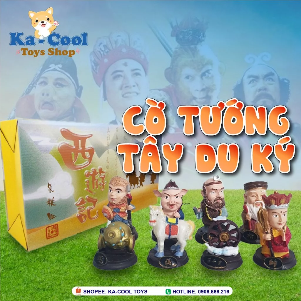 Bộ cờ tướng các nhân vật Tây Du Ký thiết kế theo hình dáng và tính cách của các nhân vật nổi tiếng trong Tây Du Ký