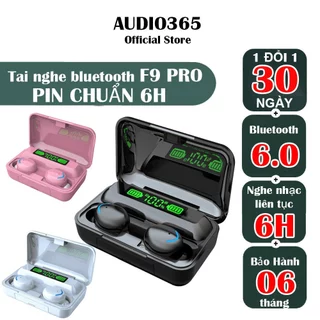 Tai nghe không dây Amoi F9 Pro Pin chuẩn 6H bản quốc tế, cảm ứng, kèm pin dự phòng, chống nước IPX7 - Audio365