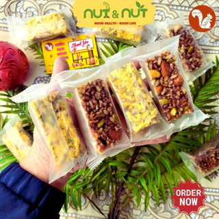 Combo 2 loại thanh gạo lứt mix hạt ngũ cốc Nut&Nut bánh gạo lức giảm cân ăn kiêng không đường healthy dinh dưỡng