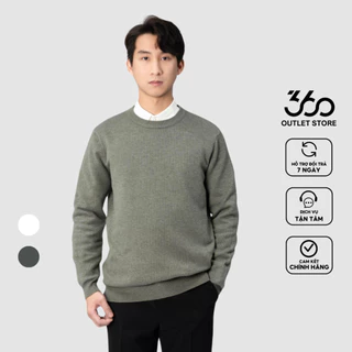 Áo len nam cashmere cổ tròn dày dặn 360 Boutique áo thu đông trơn một màu, dễ phối đồ chống bai dão chống xù - ALEOL432