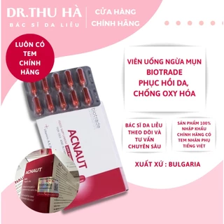 Hàng công ty nhập khẩu chính hãng- Viên uống giảm mụn Biotrade Acnaut Food Supplement 30 viên, đẹp da, giảm thâm mụn