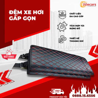 Đệm xe ô tô nằm ngủ gấp gọn bằng da cao cấp, nệm xe hơi ghế sau cho xe 4 5 7 chỗ và bán tải dài 1m2 không cần bơm