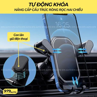 Giá đỡ điện thoại trên ô tô kẹp khe cửa gió điều hòa giá để kẹp điện thoại ô tô xoay 360 độ tiện lợi