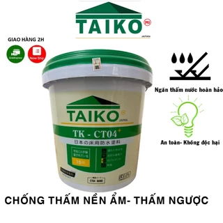 TaiKo Japan CT4 18L  chống thấm vết nứt mái nhà, [ Keo quét chính hãng] Chống thấm ngược tường nhà, bể cá, máng sối