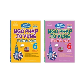 Sách - Combo luyện chuyên sâu ngữ pháp và từ vựng tiếng anh lớp 6 (Tập 1 + Tập 2) - Globall success