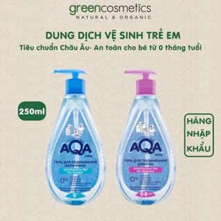 Dung dịch vệ sinh Aqa Baby cho bé chiết xuất dịu nhẹ, an toàn cho bé từ 0 tháng tuổi 250ml