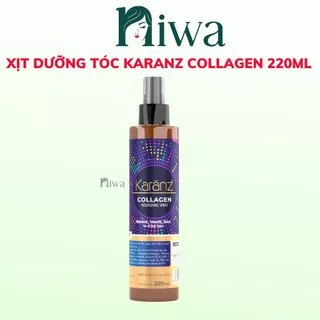 Xịt dưỡng tóc Karanz Nourishing Spray Collagen 220ml phục hồi tóc hư tổn, duy trì độ ẩm cho tóc, dưỡng tóc suôn mượt