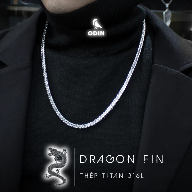Dây chuyền STEEL DRAGON "Vảy rồng thép" - Thép Titan 316L - Không đen không gỉ - Bảo hành trọn đời