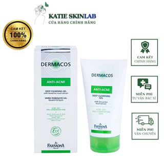 Sữa Rửa Mặt Dermacos Anti-Acne Deep Gel Cho Da Dầu, Da Mụn