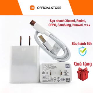 Sạc Xiaomi 22,5w Chính Hãng cổng Type C Dây sạc nhanh Xiaomi Type C - bảo hành 6 tháng