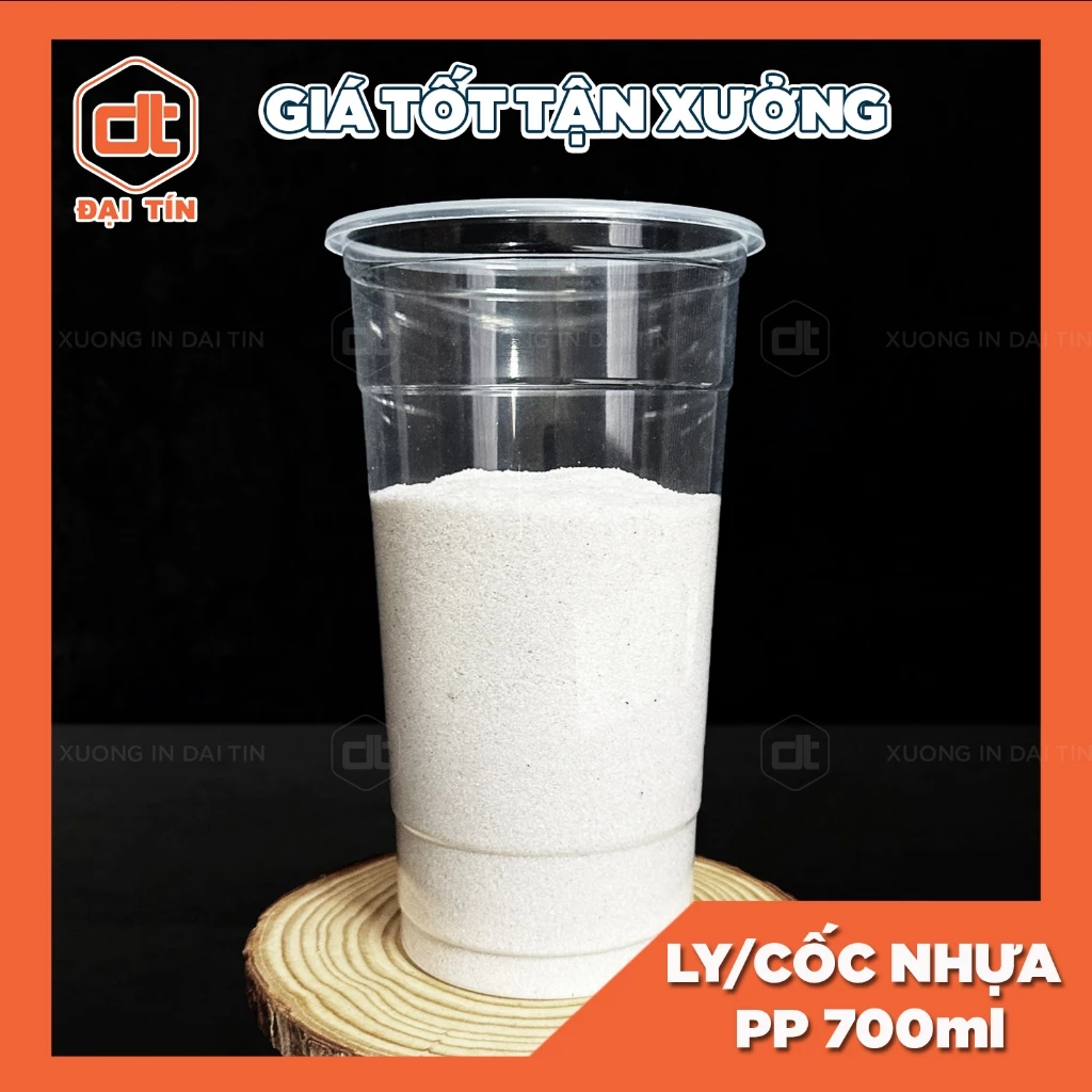 SET 50 Ly/Cốc Nhựa PP Φ95 700ml, Ly cà phê trà sữa.