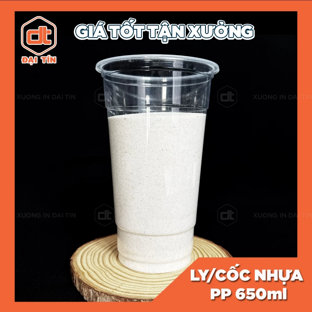 SET 50 Ly/Cốc Nhựa PP Φ95 650ml, Ly cà phê trà sữa.