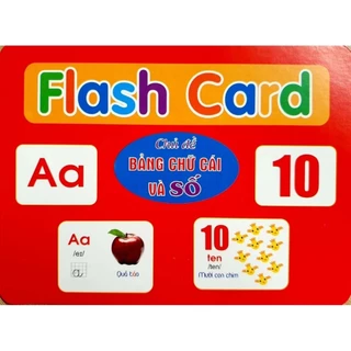 Thẻ Học Thông Minh Flash Card Chữ Cái Và Chữ Số Cho Bé (Loại To)