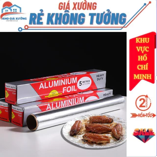 [Giá Xưởng HCM] Cuộn Giấy Bạc/Màng Nhôm Bọc Thực Phẩm Nướng Thịt,Làm Bánh-Giữ Nhiệt Đồ Nướng An Toàn Size( 30cm x 5m )