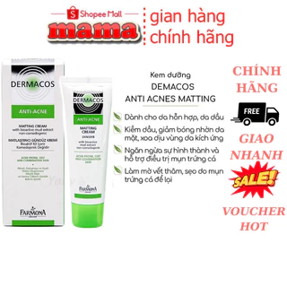 Kem Dưỡng Ẩm Dermacos Giảm Bóng Nhờn, Ngừa Mụn Farmona Dermacos Anti Acne Matting Cream 50ml