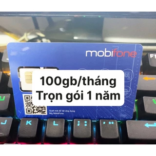 Sim 4G MobiFone 100gb/tháng - trọn gói 1 năm