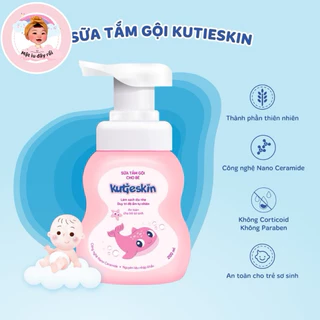 SỮA TẮM GỘI KUTIESKIN - Sữa tắm gội cho bé Kutieskin giúp làm sạch da, ngừa rôm xảy, mẩn ngứa, hăm da - Hộp 200ml