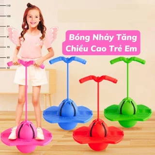 Bóng nhảy tăng chiều cao cho bé, bóng nhảy thể thao, đồ chơi vận động đai dây