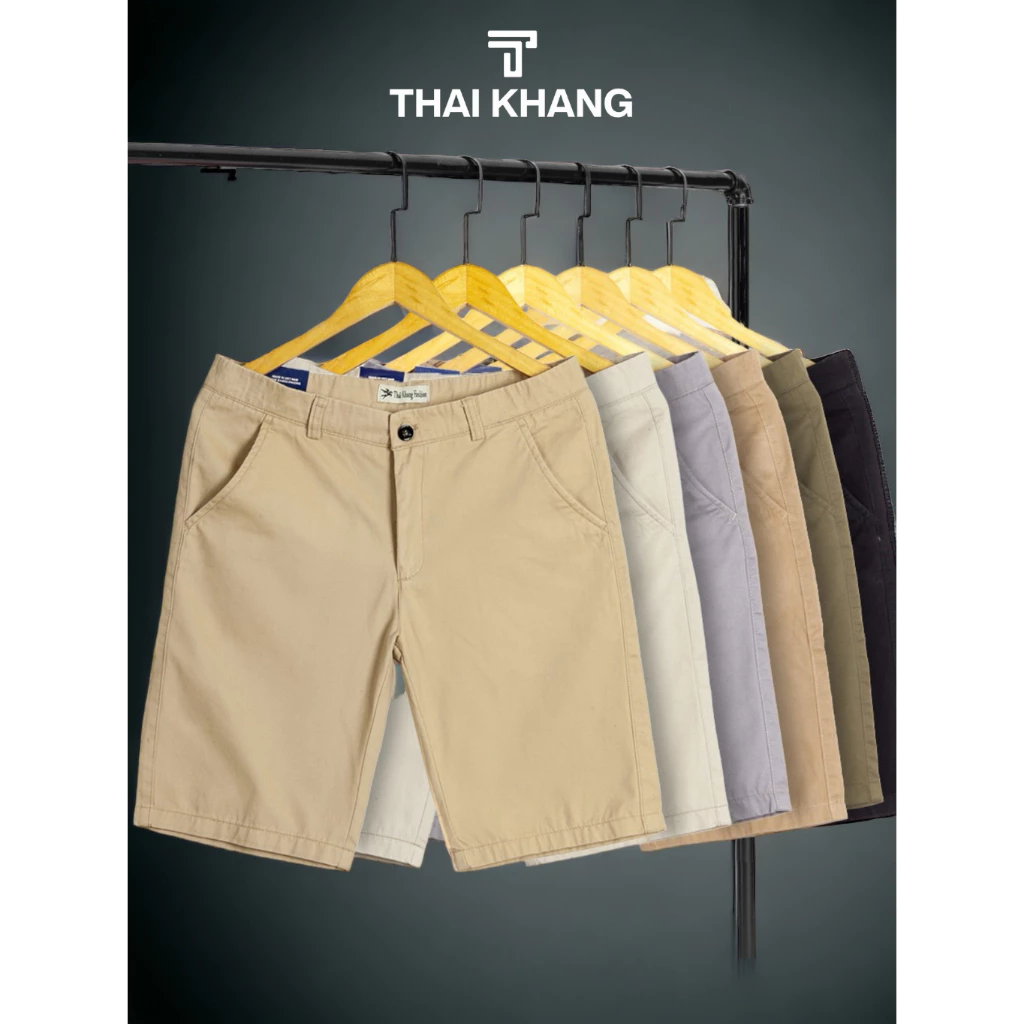 Quần short kaki nam THÁI KHANG vải cotton 100% dày mềm QKAKI13