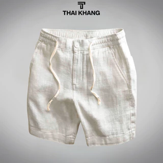 Quần short nam THÁI KHANG vải đũi lưng thun thoải mái dày mềm QKAKI14