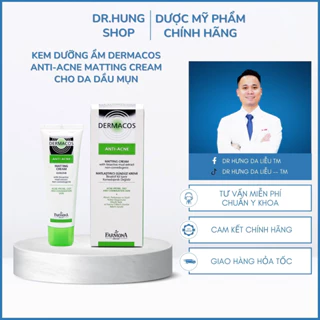 Kem dưỡng da Dermacos Anti-Acne Matting Cream kiềm dầu, dưỡng ẩm, giảm mụn