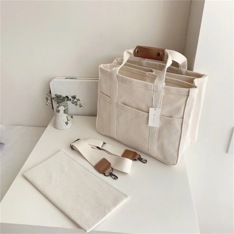 Túi Vải canvas Đeo Chéo Vai Thời Trang Hàn Quốc Đa Chức Năng Dành Cho Mẹ Và Bé cỡ lớn,dễ phối đồ,nhiều ngăn cho nữ