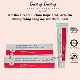 Kozilar Cream Kojic acid, Arbutin dưỡng trắng sáng da, mờ thâm, nám 15g