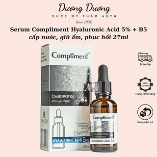 Serum Compliment Hyaluronic Acid 5% + B5 cấp nước, giữ ẩm, phục hồi 27ml