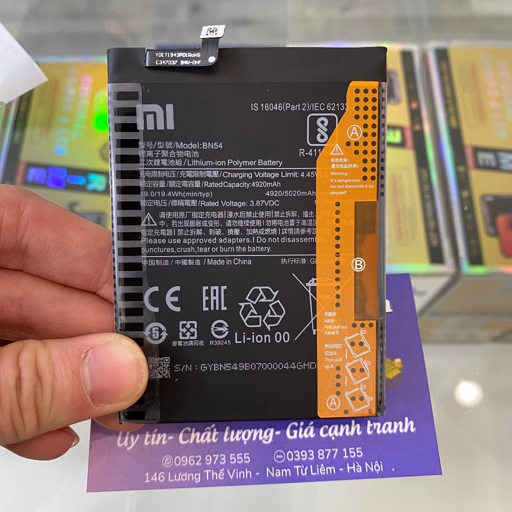 Pin Xiaomi Redmi 9 / Note 9 / 10X 4G (BN54) 5020mAh