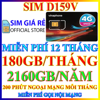 Sim 4G Vinaphone trọn gói 1 năm VD149, D159V, U1500, BIG50Y, FHAPPY, D89Y, D500 - Shop sim giá rẻ