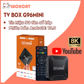 Android tv box  G96mini 5G bản 4GB+64GB Tiếng Việt Wifi 5G, Android 13 , tích hợp remote giọng nói chạy hệ điều hành and