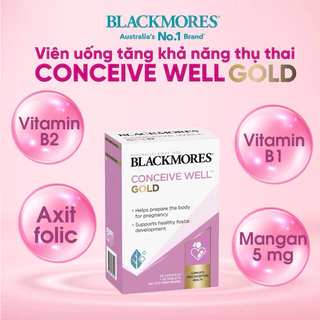 Viên Uống Bổ Trứng/Tăng Khả Năng Thụ Thai Của Úc 56 Viên - Blackmores Conceive Well Gold