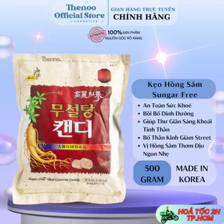 Kẹo Sâm - Kẹo Hồng Sâm Không Đường 365 Hàn Quốc túi 500g Màu Trắng