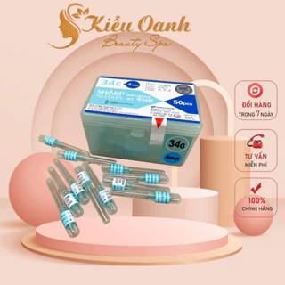 Kim tiêm Meso, Kim 34G, Kim 32G Kim tiêm dưỡng chất căng bóng Chuẩn y khoa chuyên dùng cho tiệm spa,tmv lẻ 1 chiếc