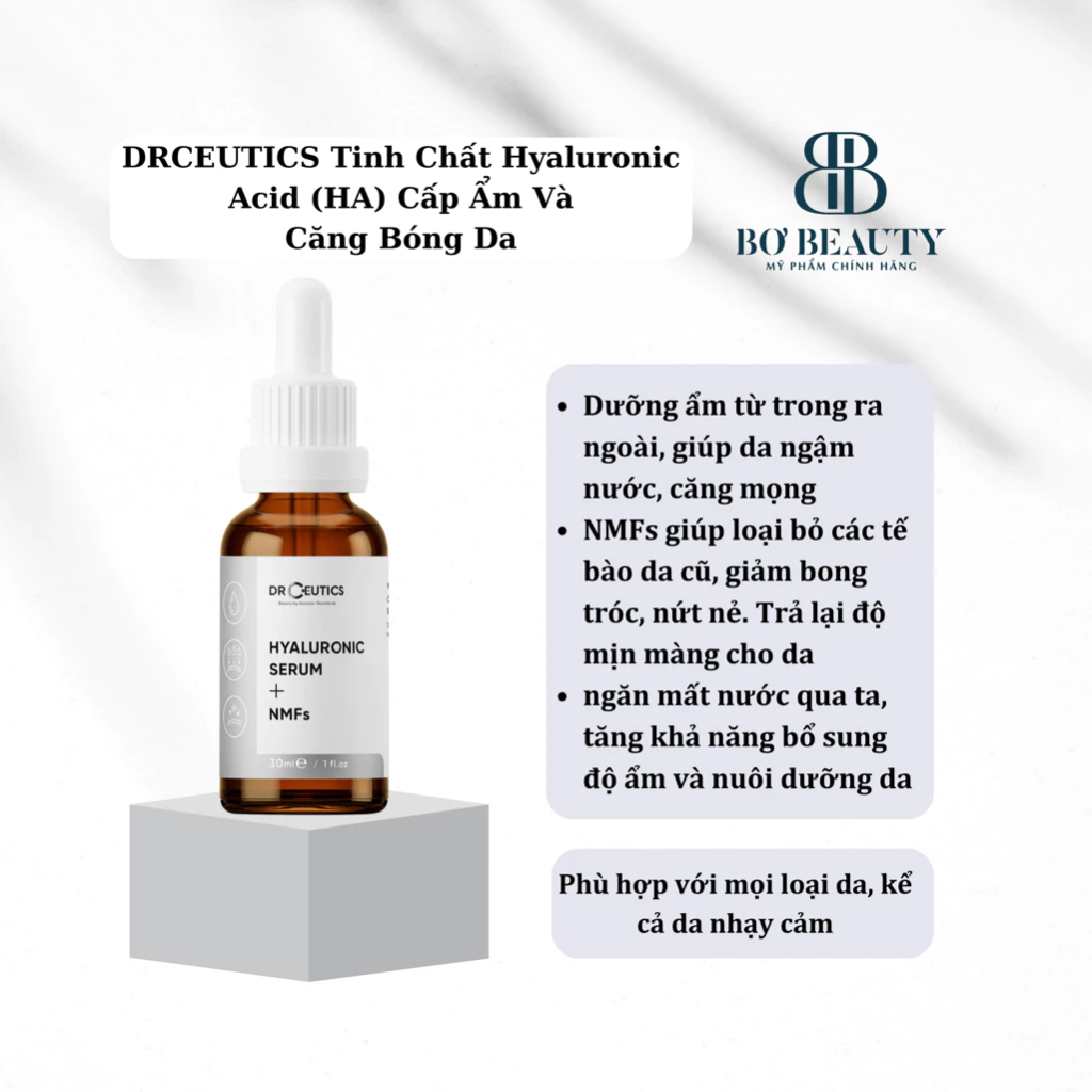 Tinh Chất HA Drceutics Cấp Ẩm Và Căng Bóng Da Hyaluronic Acid + NMFs