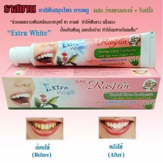 ( Sản phẩm chính hãng)  Kem Đánh Răng Thảo Dược The Mát RasYan Thái Lan Trắng Răng Thơm Miệng 100g