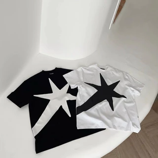 [FREE SHIP] Áo thun boxy BIG COMET LOGO Stressmama in ngôi sao cotton dày dặn , hình in giặt máy được , hàng cao cấp