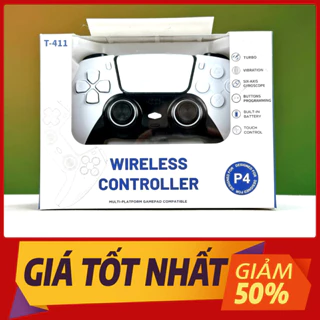 Tay Cầm P4 Plus T411 Ngoại Hình PS5 Không Dây Bluetooth Chơi Cho FO4 / PC / Laptop / WIN 10 / WIN 11 | ShopTayCam