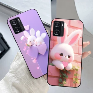 ốp lưng oppo a57 2022 / a77s in hình thỏ mèo cute dễ thương đáng yêu