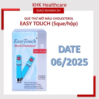 Que thử mỡ máu Cholesterol dùng cho máy Easy Touch GCU322 (lọ 5 que) KHK Healthcare