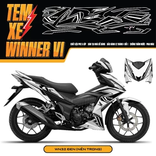 Tem Xe Winner 150 Phong Cách | WN32 | Team Decal Hình Dán Rời Winner V1 Chống Nước, Chống Bay Màu