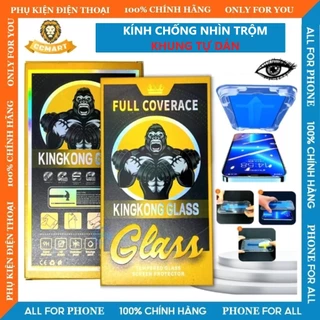 Kính cường lực iphone tự dán KINGKONG GLASS chống nhìn trộm cho ip 7P/8P/X/Xsmax/11/11promax/12/13promax/14promax