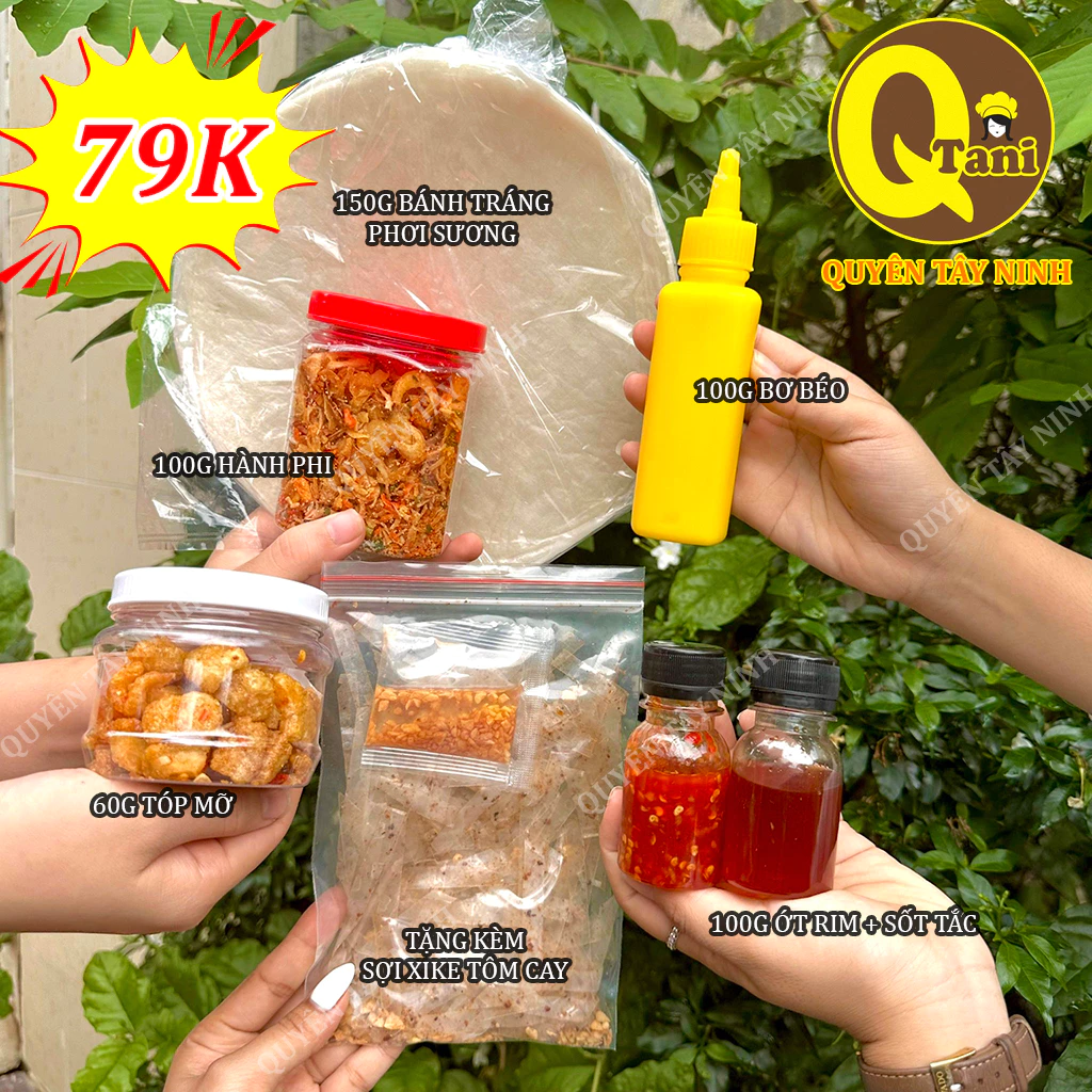 Combo Tết 2025 Bánh Tráng Phơi Sương Bơ Béo Hành Phi Tóp Mỡ Giòn Thơm Cực Ngon| Bánh Tráng Quyên Tây Ninh