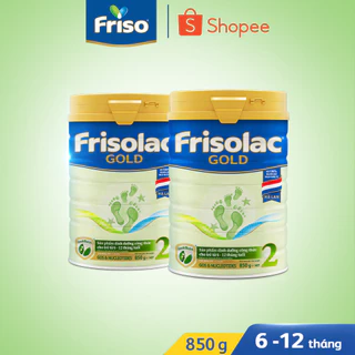 Combo 2 Lon Sữa Frisolac Gold 2 850g [HSD 2026]