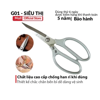 Kéo làm bếp cắt gà vịt đa năng tiện dụng siêu bền thép không rỉ siêu sắc đạt tiêu chuẩn Nhật Bản