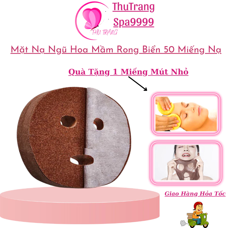 Mặt Nạ Ngũ Hoa 50 Miếng Mặt Nạ | Hạt Mầm Rong Biển Đắp Trắng Da Dùng Cá Nhân Spa Thẩm Mỹ Viện