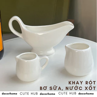 Khay rót sữa, bơ, cốc rót nước xốt nhà hàng