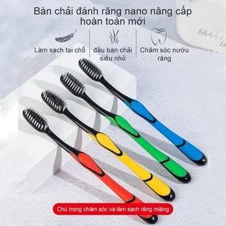 BÀN CHẢI THAN TRE Bàn chải đánh răng than tre hoạt tính cho người lớn hàn quốc lông siêu mềm kiểu 1 cây gậy