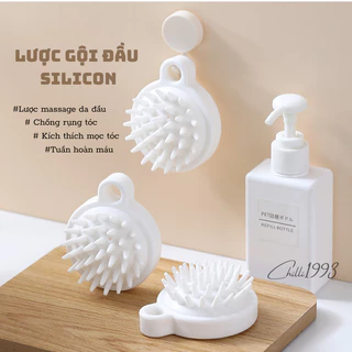 Lược Gội Đầu Silicon Massage Giảm Rụng, Kích Thích Mọc Tóc, Hỗ Trợ Tuần Hoàn Máu