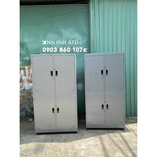 Tủ locker 2, 4, 6, 8, 10, 12, 15, 18,20 ngăn có chìa khoá mỗi ô riêng biệt để đồ cá nhân, tài sản nhân viên khách hàng.